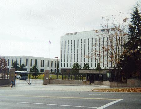 The Russian Embassy in Washington - allegedly used as a spy ground in the United States